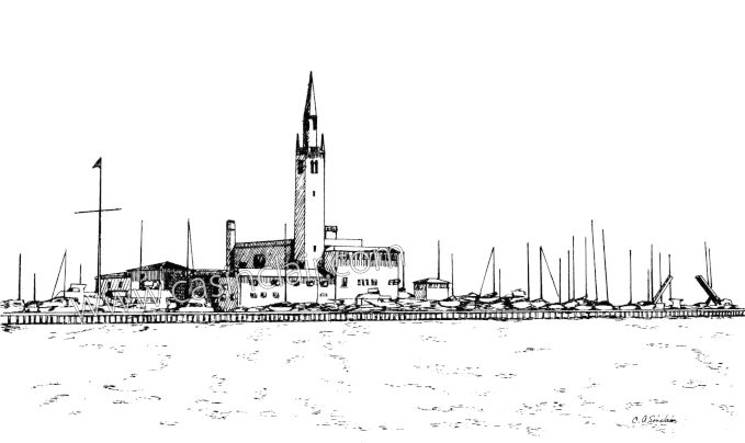 Grosse Pointe Yacht Club from Lakeshore Drive